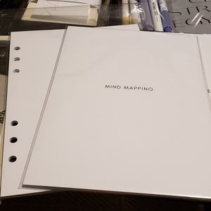 Cloth and Paper Mind Mapping Insert-A5 available in Unpunched & 6-ring 20e